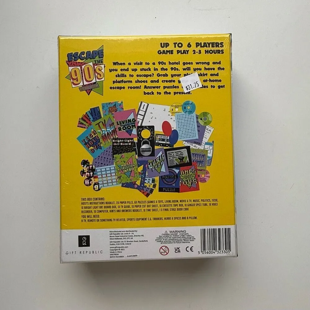 Escape The 90's" escape room game for up to 6 players. Brand new! - Picture 2 of 5